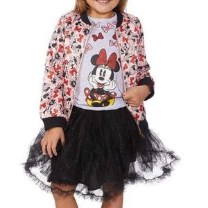 MINNIE MOUSE 3-Piece Set***Bomber, T-Shirt & Tutu